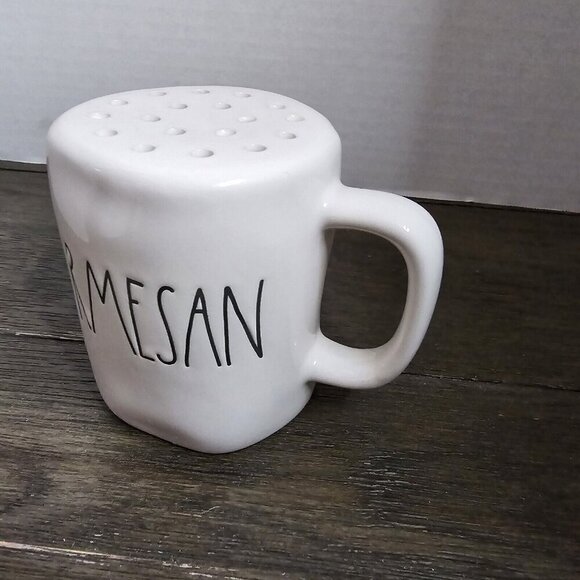Rae Dunn Artisan Parmesan Cheese Shaker White Black Letters 2022 Magenta - Picture 2 of 9